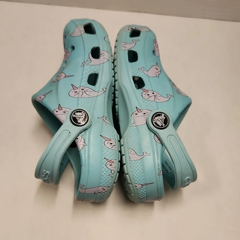 Crocs Narwal Size 9c Blue Lavendar Todder